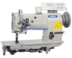 China Double Needle Compound Feed Heavy Duty Lockstitch Sewing Machine with Automatic Thread Trimmer supplier