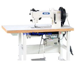 China Flat Bed Compound Feed Walking Foot Heavy Duty Lockstitch Sewing Machine supplier