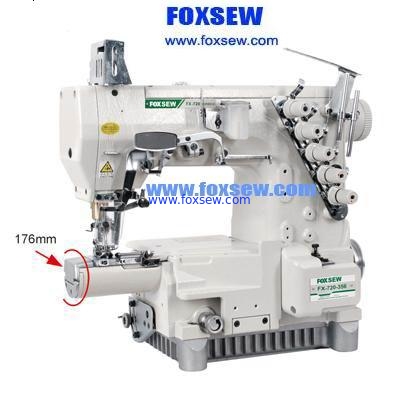 Small Horizontal Cylinder Bed Three Needle Interlock Sewing Machine FX720-356
