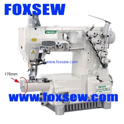 Small Horizontal Cylinder Bed Three Needle Interlock Sewing Machine FX720-356