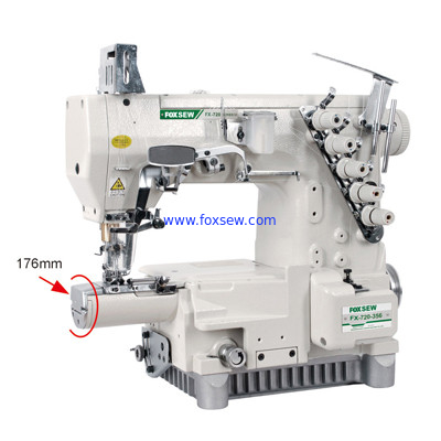 Small Horizontal Cylinder Bed Three Needle Interlock Sewing Machine FX720-356