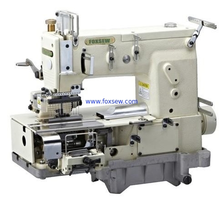 12-needle Flat-bed Double Chain Stitch Sewing Machine for simultaneous shirring FX1412PQ