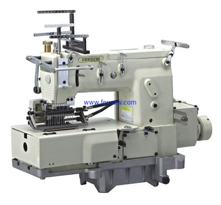12 Needle Flat-bed Double Chain Stitch Sewing Machine with Shirring FX1412PSSM