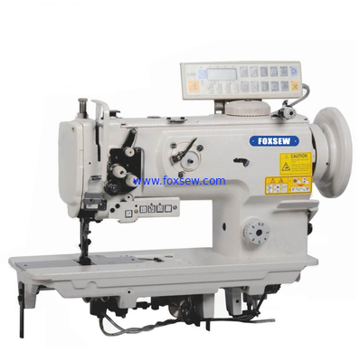 Single Needle Compound Feed Walking Foot Heavy Duty Lockstitch Sewing Machine with Automatic Thread Trimmer
