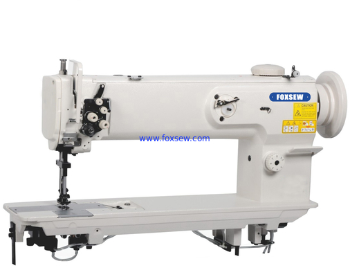 Long Arm Double Needle Compound Feed Walking Foot Heavy Duty Lockstitch Sewing Machine