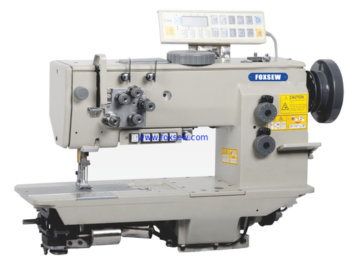 Double Needle Compound Feed Heavy Duty Sewing Machine with Automatic Thread Trimmer